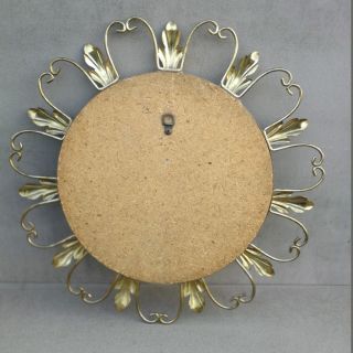 Vintage Mid Century Expo 58 Atomic French Sunburst Starburst Convex Mirror 10