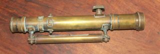 Wwi Brass Telescope Gun Sight/sniper Scope W/ Spirit Level