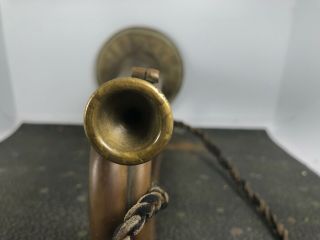 Vintage Military Bugle.  US Regulation Brass Bugle.  with Mouthpiece.  Calvary Army 8