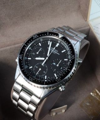 Seiko Speedmaster 7a38 - 6040 Quartz Chronograph w/ Box & Papers 2