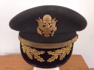 Vintage Us Army Senior Officers Dress Hat Top Rank Louisville Cap Corp 7 3/8