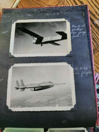 Vintage Album With Military Photos,  Planes,  Motorcycles,  Men.  1949 - 55
