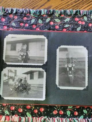 VINTAGE ALBUM WITH MILITARY PHOTOS,  PLANES,  MOTORCYCLES,  MEN.  1949 - 55 5