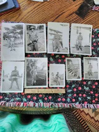 VINTAGE ALBUM WITH MILITARY PHOTOS,  PLANES,  MOTORCYCLES,  MEN.  1949 - 55 9