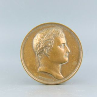 French Bronze Medal Napoleon Emperor By Andrieu 1804