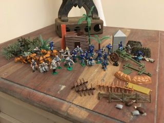 Vintage Marx Blue And Gray Armies Miniature Play Set Box