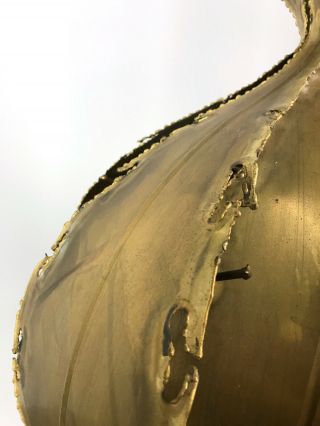 Vintage Holm Sorensen Brass Brutalist Pendant Lamp Chandelier Mid Century Modern 9