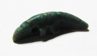 Zurqieh - Asw167 - Ancient Egyptian Faience Crocadile Amulet.  600 - 300 B.  C