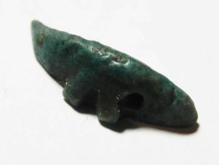 ZURQIEH - ASW167 - Ancient Egyptian Faience Crocadile Amulet.  600 - 300 B.  C 2