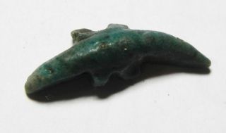 ZURQIEH - ASW167 - Ancient Egyptian Faience Crocadile Amulet.  600 - 300 B.  C 3
