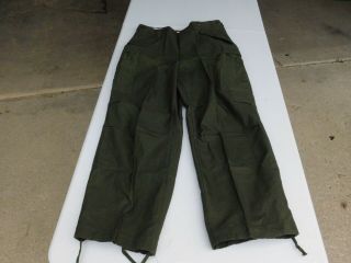 Us Military Trousers,  Shell Field M - 1951 Reg.  - Med Korean War Worn Very Little