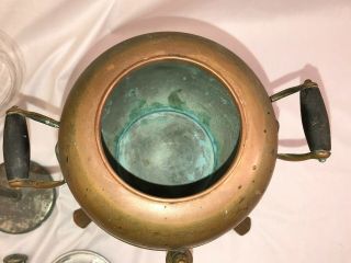 Antique Rochester Copper Glass Clear View Percolator Coffee Maker Oil Can Burner 8