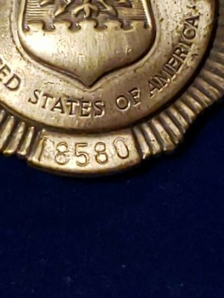 USAF Numbered Security Police Badge (Lordship Industries LI GI) 3