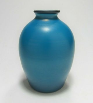 Lct Tiffany Studios Favrile Glass Mazarine Or Persian Blue Vase Ca.  1910 Rare