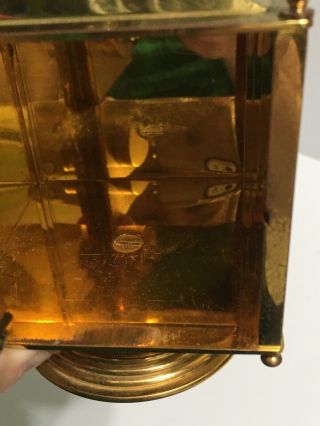 Vintage LUXOR Clock 8 Day Swiss Made Modernist Art Deco Ornate Desk Gold Turns 7