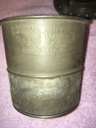 Antique Clark ' s Food Warmer 2 (3/4 Pint) with stand - all marked 4