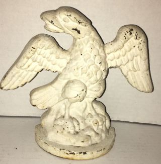 Antique Cast Iron Federal Bald Eagle America Doorstop 7 1/2 Inches Hubley