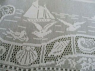 Antique Mary Card Seagull Tablecloth - Chart 90 - Immaculate