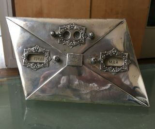 Letter Shaped Desk Perpetual Calendar - Silver Hallmarks - Imperial Russia
