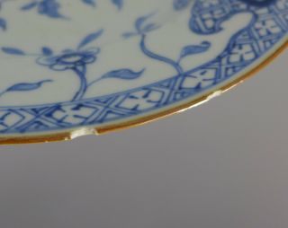 SIX FINE ANTIQUE 18TH CENTURY CHINESE PORCELAIN HAND PAINTED BLUE & WHITE PLATES 6