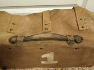 Vintage Canvas WWII Signal Corps US Army Service Cargo Tool Bag Vintage 5