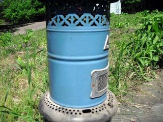 Vintage Perfection Smokeless Oil Heater No 630 Blue Porcelain 5