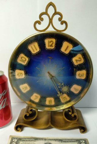 Vintage rare IMHOF 15 Jewels Swiss mantel clock blue enamel for repair 2
