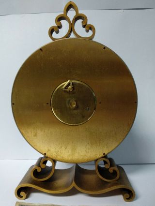 Vintage rare IMHOF 15 Jewels Swiss mantel clock blue enamel for repair 7
