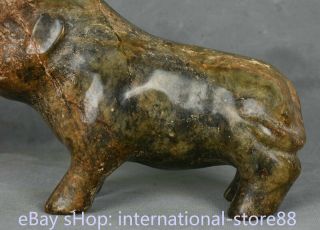 8.  8 inch Old China Dynasty Hongshan Culture Old Jade Rhinoceros Rhino Statue 3