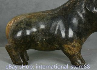 8.  8 inch Old China Dynasty Hongshan Culture Old Jade Rhinoceros Rhino Statue 9