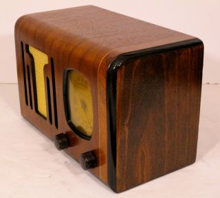 Old Antique Wood Philco Vintage Tube Radio - Restored Art Deco Table Top 3