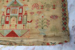 ANTIQUE NEEDLEWORK SAMPLER by MARY DICKINSON AGED17 1842. 2