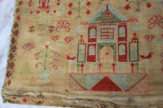 ANTIQUE NEEDLEWORK SAMPLER by MARY DICKINSON AGED17 1842. 3
