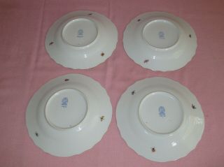 Herend Hungary Porcelain Rothschild Bird 4 Salad Plates Dishes 1518 11