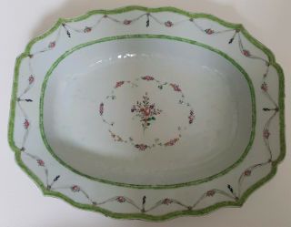 Antique Chinese Porcelain Large 18th Century Famille Rose Plate/dish 1