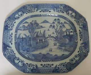 Magnificent Antique Chinese Porcelain Large 18th Century Blue & White Plate/dish