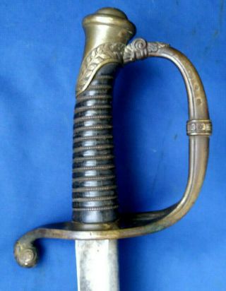 FRENCH IMPERIAL GUARD OFFICER ' S 1822 SWORD SABER,  NO SCABBARD,  CRIMEAN WAR 1857 3