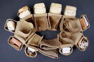 WWI US ARMY MEDICS BELT,  EAGLE SNAPS,  95 COMPLETE 4