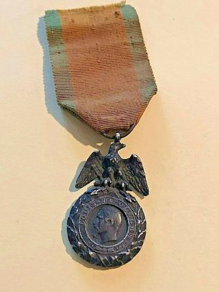 France Imperial Military Silver Medal,  Order.  Crimean War.  Napoleon Iii.