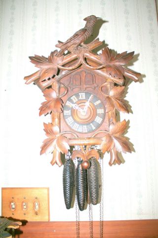 Antique German Gk Black Forest Cuckoo And Quail Clock Everything Great