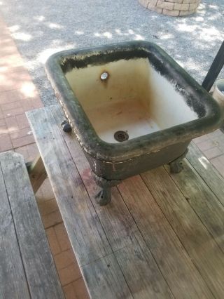 RARE Antique Clawfoot sink 23 1/2 X 26 