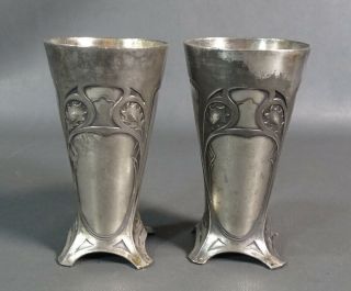 2 Art Nouveau Jugendstil Secession German Wmf Geislingen Silverplate Cup Thistle