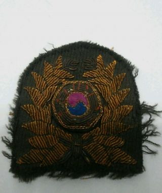 Rare Post Ww2 Korean Air Force Officers Bullion Hat Insignia