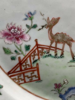 Big 33.  5CM Antique Chinese Porcelain Families Rose Plate 18th Century 2