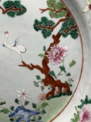 Big 33.  5CM Antique Chinese Porcelain Families Rose Plate 18th Century 3