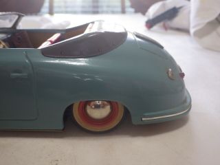 Distler Electromatic 7500 (Germany) Lt Blue - Green Porsche 356 Cabriolet Tin 1:15 4