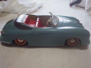 Distler Electromatic 7500 (Germany) Lt Blue - Green Porsche 356 Cabriolet Tin 1:15 8