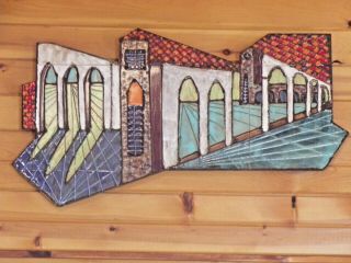 Harris Strong Mid Century Arts & Crafts Pottery Wall Art Tile