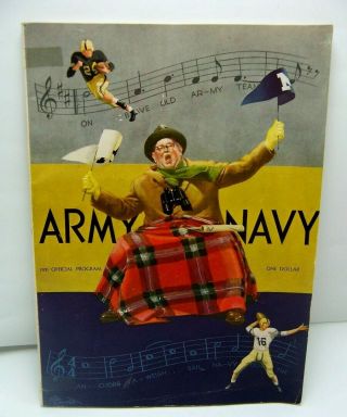 1951 Army And Navy Collge Football Program 185 Pages Gib Crockett Cover Art