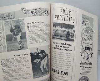 1951 Army and Navy Collge Football Program 185 Pages Gib Crockett Cover Art 3